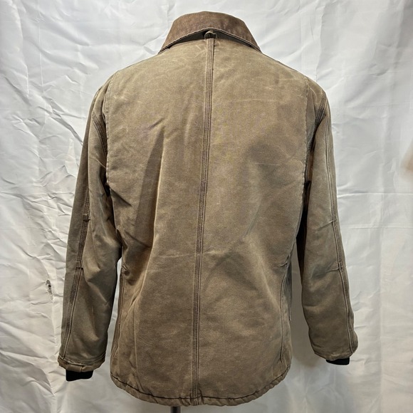 Carhartt Men's Brown Washed Duck Insulated Chore Work Jacket Size Medium - Picture 7 of 10